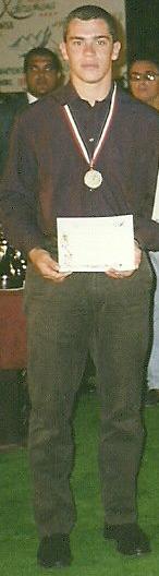 Rubes Levada with his medal at the Halluda Games, Sharm el Sheikh, 1998